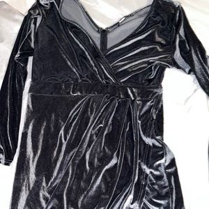 Grey suede material dress